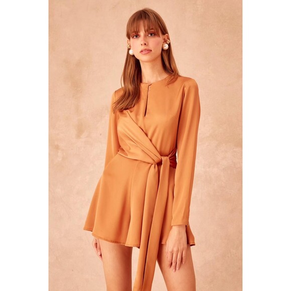 KEEPSAKE the Label Pants - NWT 💛 Keepsake The Label Draped Long-Sleeve Playsuit - Size XS